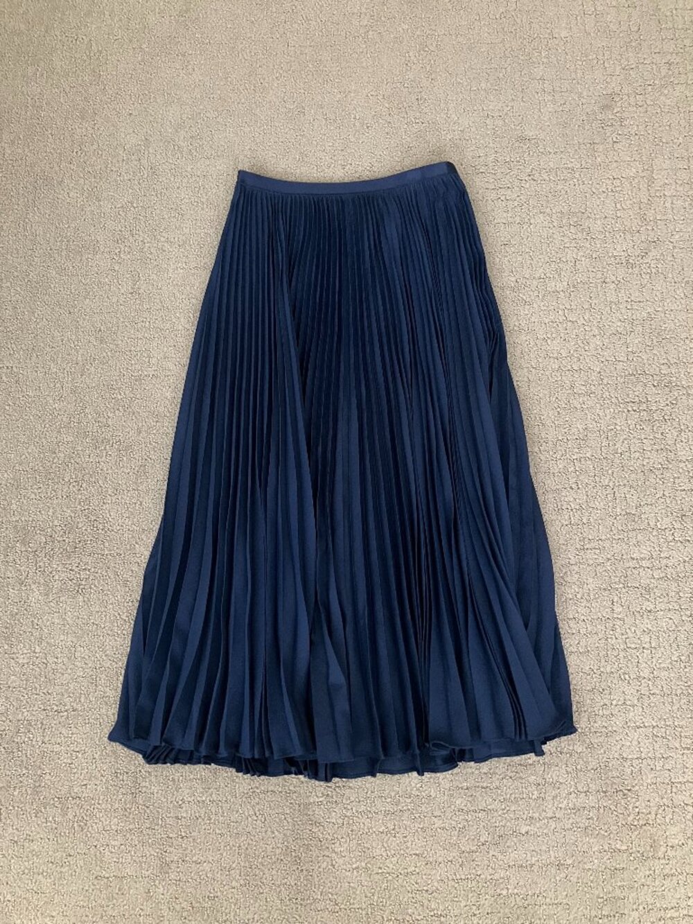 Ralph Lauren Navy Midi Pleated Skirt